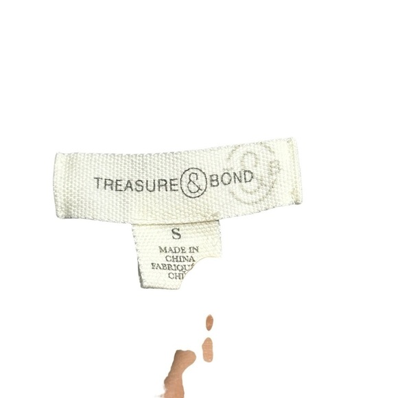 Treasure & Bond Grey Striped Oversized V-Neck Sweater | U.S. Woman’s Small - Picture 9 of 10